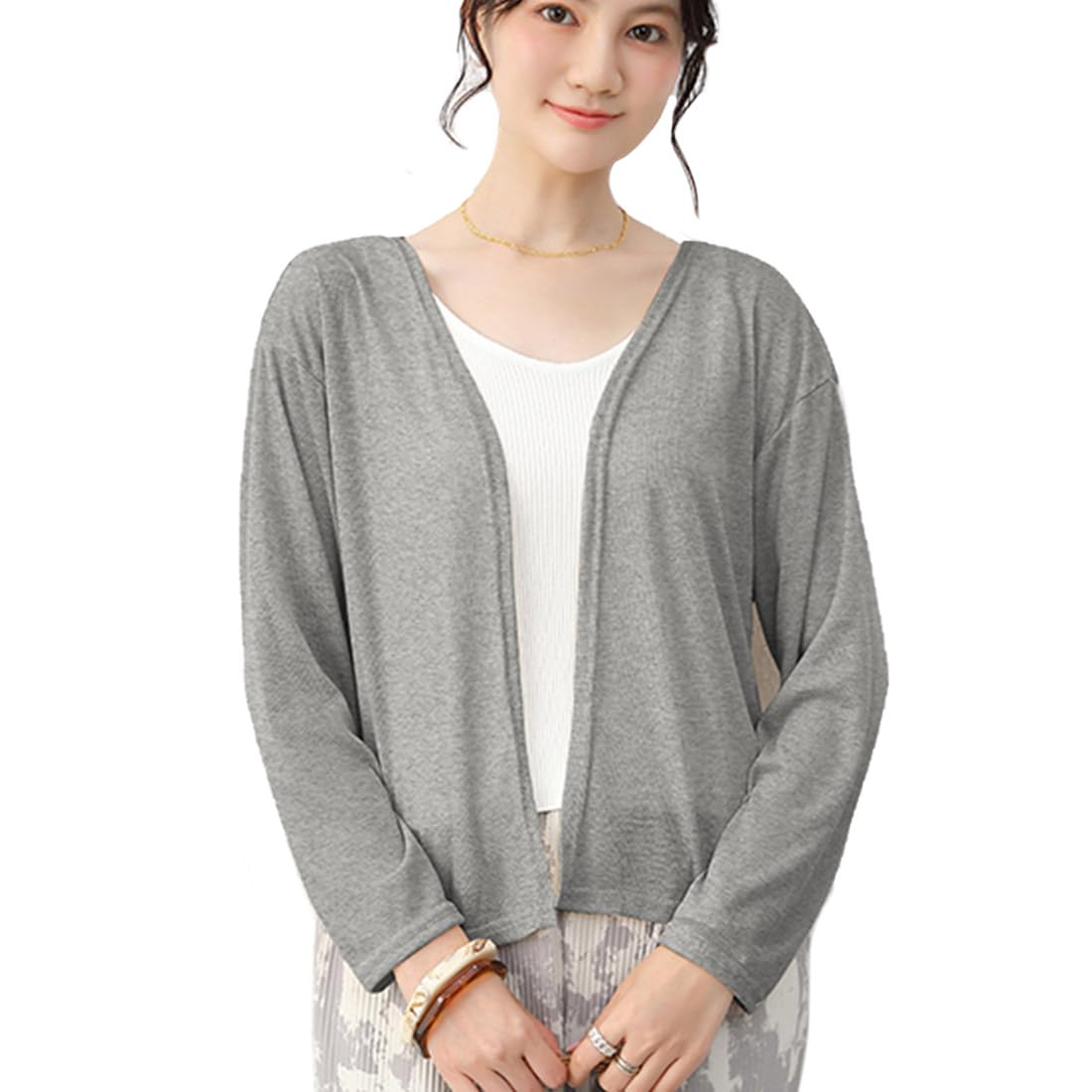 Amazon | [WETURAST] カーディガン レディース ニットカーディガン