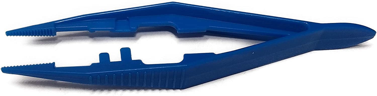 Blue Forceps Tweezers - 30 Pack for First Aid & Crafts -8