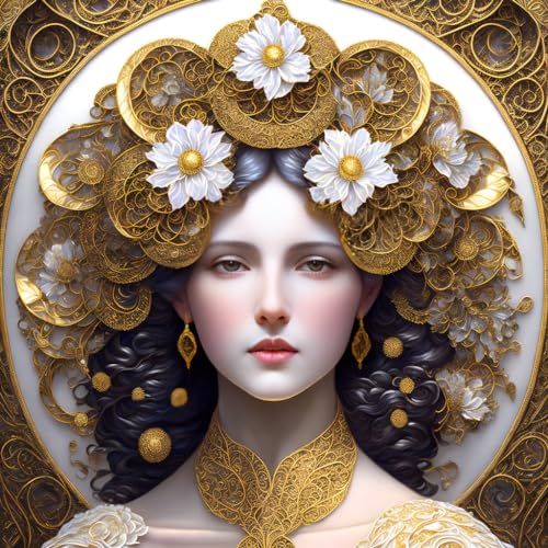 Quilling Mystique toile murale de 50x70cm sans cadre art de papier pour décoration salon chic