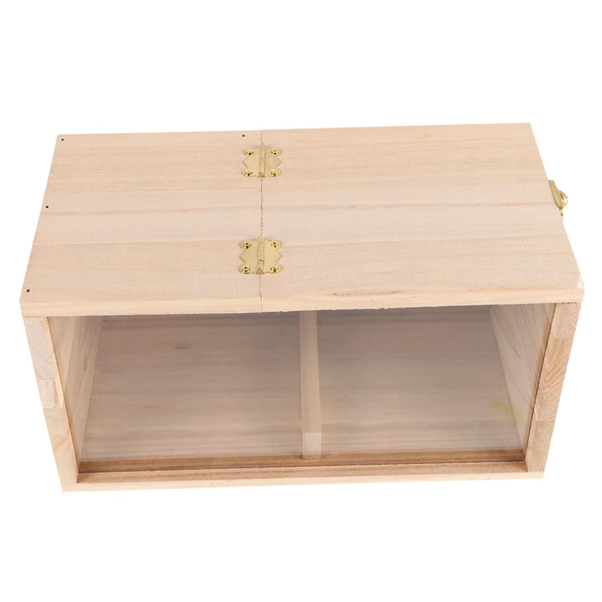 WOONEKY Caja Nido para Pájaros de Madera y Acrílico Transparente Resistente la Intemperie para Cría de Periquitos Ninfas Agapornis y Aves Pequeñas Fácil de Instalar y Limpiar