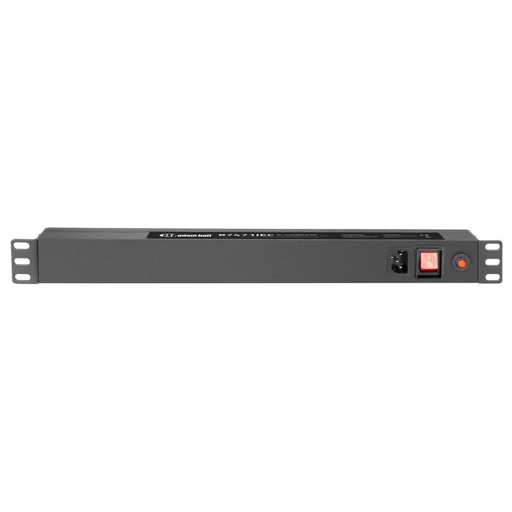 Adam Hall Cables 87471 IEC 19" Stromverteiler 1HE 10-Fach mit C13 Kaltgerätebuchsen