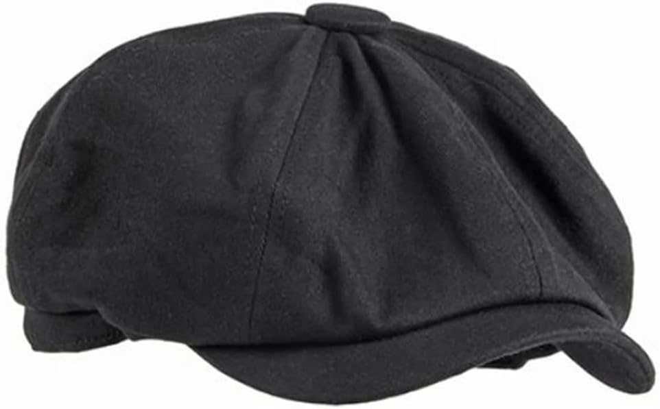 Women Newsboy Cap Flat Cap Hat for Solid Cotton Beret Hat Octagonal Hat Vintage Eight Panel Hat