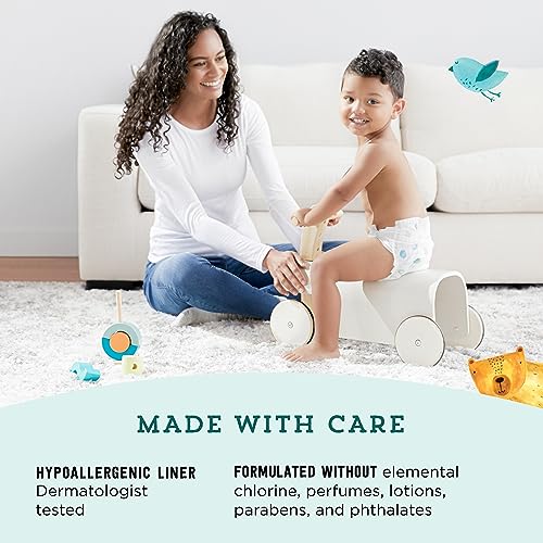 Amazon Brand - Mama Bear Gentle Touch Diapers, Hypoallergenic, Size 4, White, 148 Count (4 packs of 37)