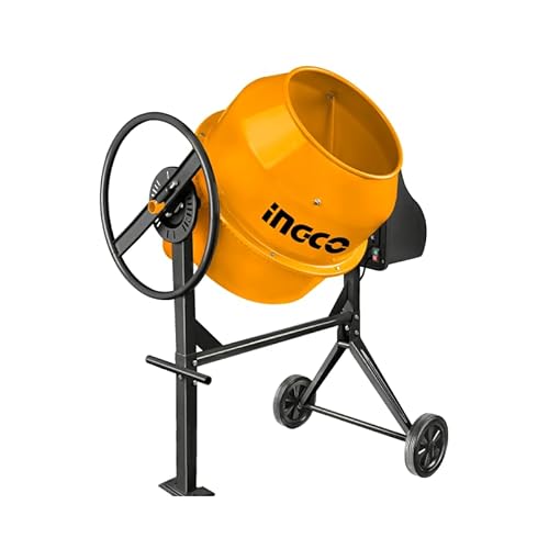 Betoniera Elettrica 180Lt - 800W - Ghiera In Ghisa - Motore A Induzione In Alluminio - Ingco Cm30-1E