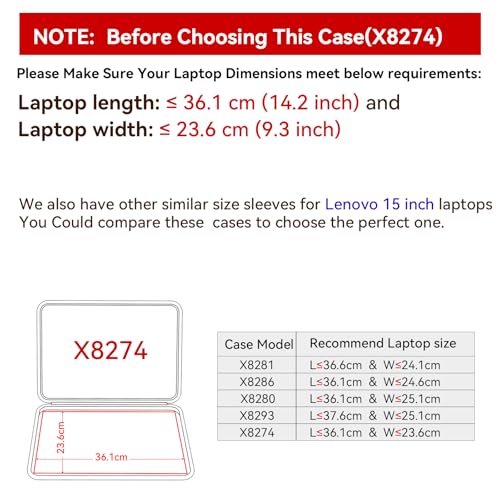 Image of Smatree Hard EVA Protective Sleeve Compatible for 15.6 inch Lenovo ThinkPad L15 Gen 4, for ThinkBook 15p /15 Gen 3 /4, IdeaPad 1 /1i /3i /3 /5 /5i /Slim 3i /Slim 3, Lenovo V15 /LOQ Essential Gen 9 Case (X8274)