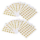 NUOLUX 五芒星型粘着式星のステッカー 50枚入り 金色ご褒美シール 用学用品 教室やパーティーの装飾に