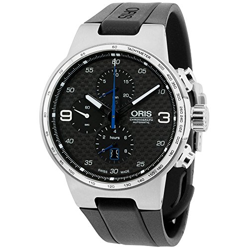 Oris Williams Black Dial Silicone Strap Men's Watch 77477174164RS