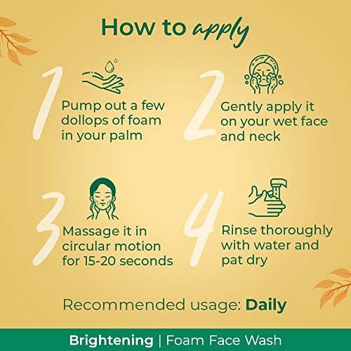 Image of Palmolive Brightening Foam Face Wash, with Kesar and Roman Chamomile Essential Oil, Suits All Skin Types (100ml)
