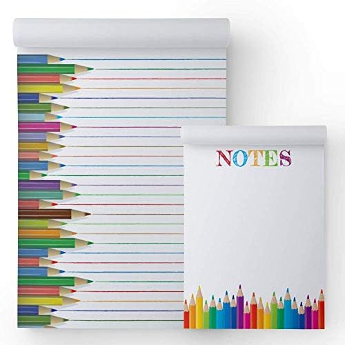 Gotcha Covered Notebooks Colorful Notes Teacher Memo Pads: 2-Pack Notepads for Teachers, School and Classroom, Great Teacher Gifts, 2 Assorted Designs, 50 Sheets Each, 4" x 5.5" | 5.5" x 8.5" image 5