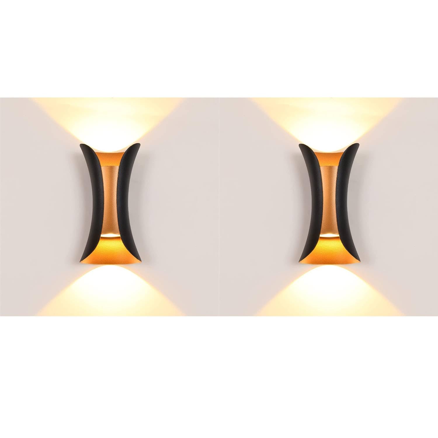 Gesto Wall Lights - 10W IP65 Waterproof Wall Lamp –2 Way Exterior Wall Light for Decoration| Up Down Light for Balcony | Outdoor Wall Lights for Elevation,Garden & Patio Lights -(Warm White)-Pack of 2 (B0B65C6FFH) Amazon Price History, Amazon Price Tracker