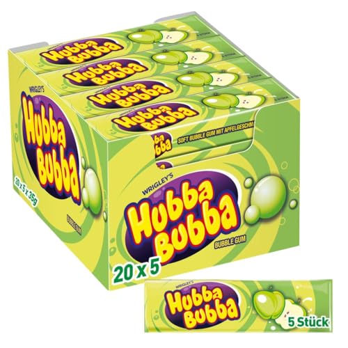 Hubba Bubba Kaugummi Apfel, 20er Pack (20 x 5 Stück)