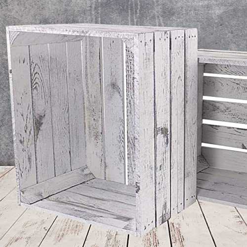 Ausgefallene Obstkiste/Holzkisten Vintage, neu, geeignet für individuelle Regalsysteme, kreative Kistenmöbel, DIY, 50x40x30cm (1) Cover