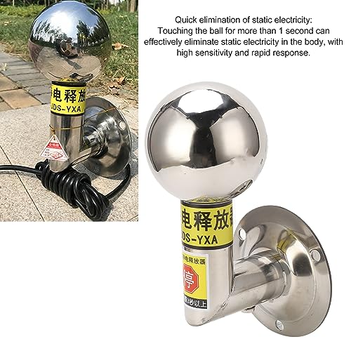 Image of Topyond Efficient Static Discharge Ball, 304 Stainless Steel L Shape Wall Mount Human Body Static Eliminator Discharger, Quick Touch, Eliminates Static Electricity
