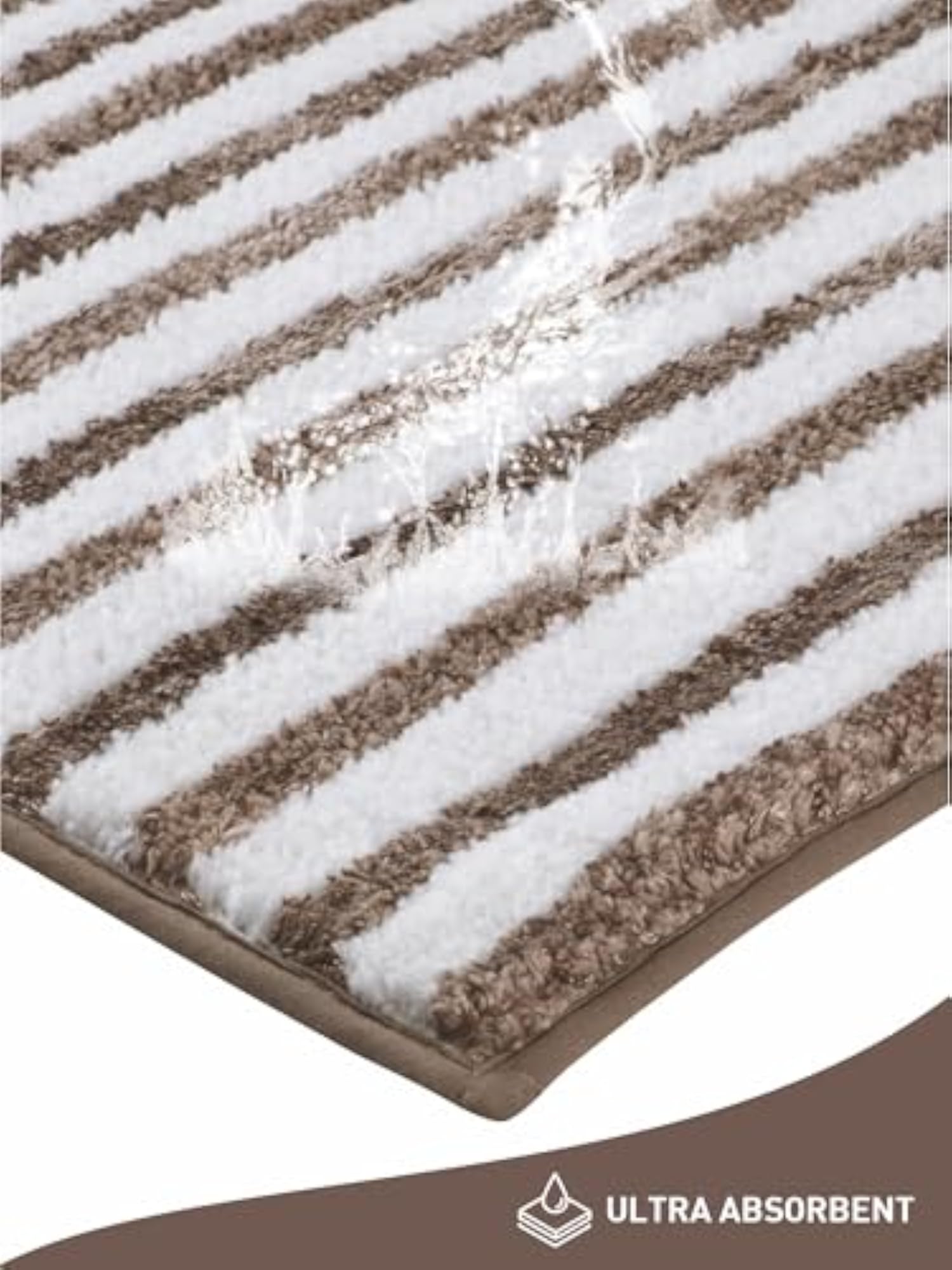 Non-Slip Bath Mat Set of 2, Soft & Quick-Dry Polyester