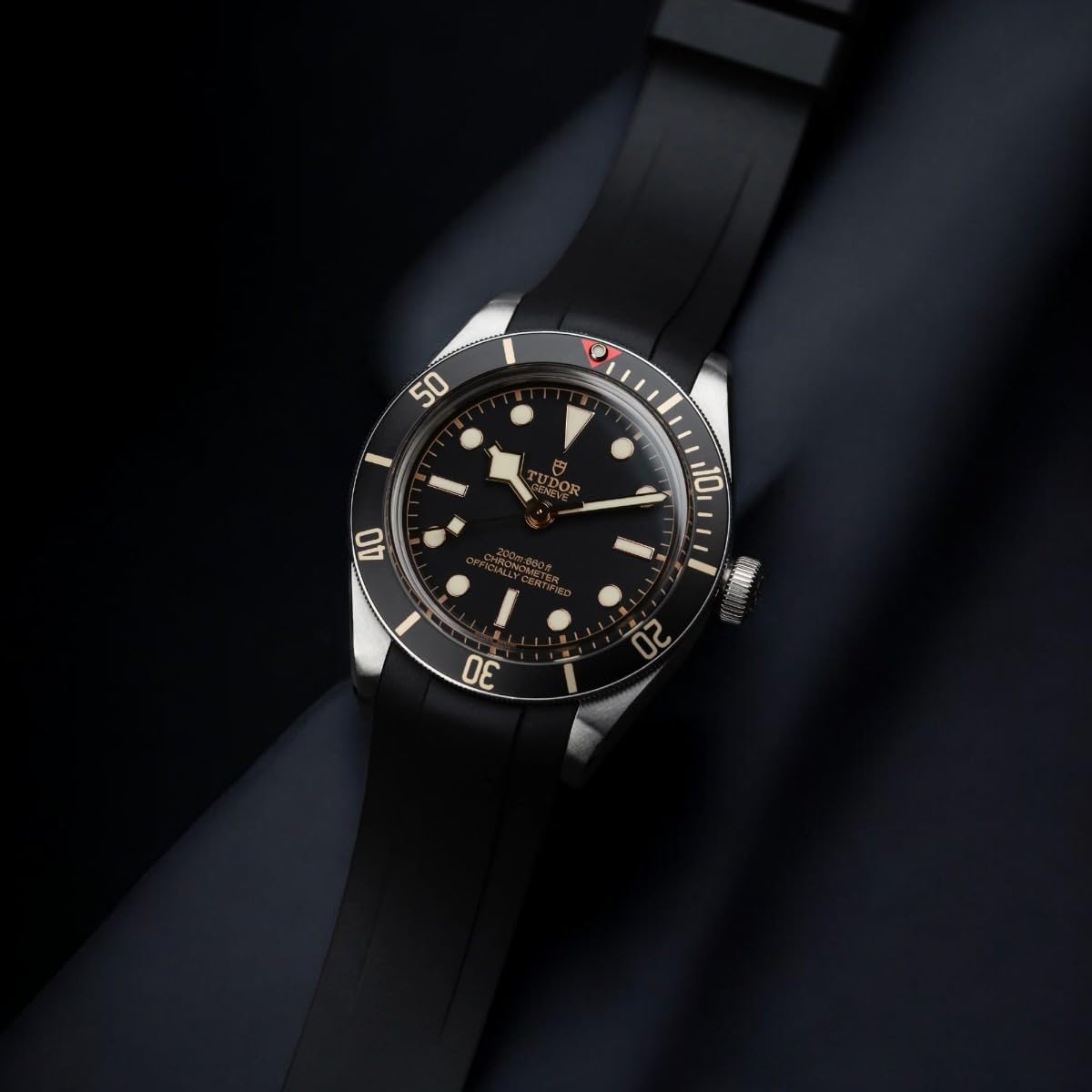 Correas de reloj de goma FKM con extremo curvado para Tudor Black Bay 58 y Ranger de 20 mm – Correas de repuesto integradas para BB58 GMT 39 mm – Compatible con M79030 M79950 M79012 M79018 M7939G