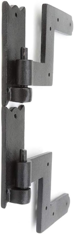 Nеw Arrіvаlѕ Renovators Supply Manufacturing Black Wrought Iron Shutter Lift Off Pintle Hinges 6 1/2 Inches Long Colonial Pin Reversible Hinges For Doors, Window And Shutters With Hardware Sold As Pair Pack Of 2