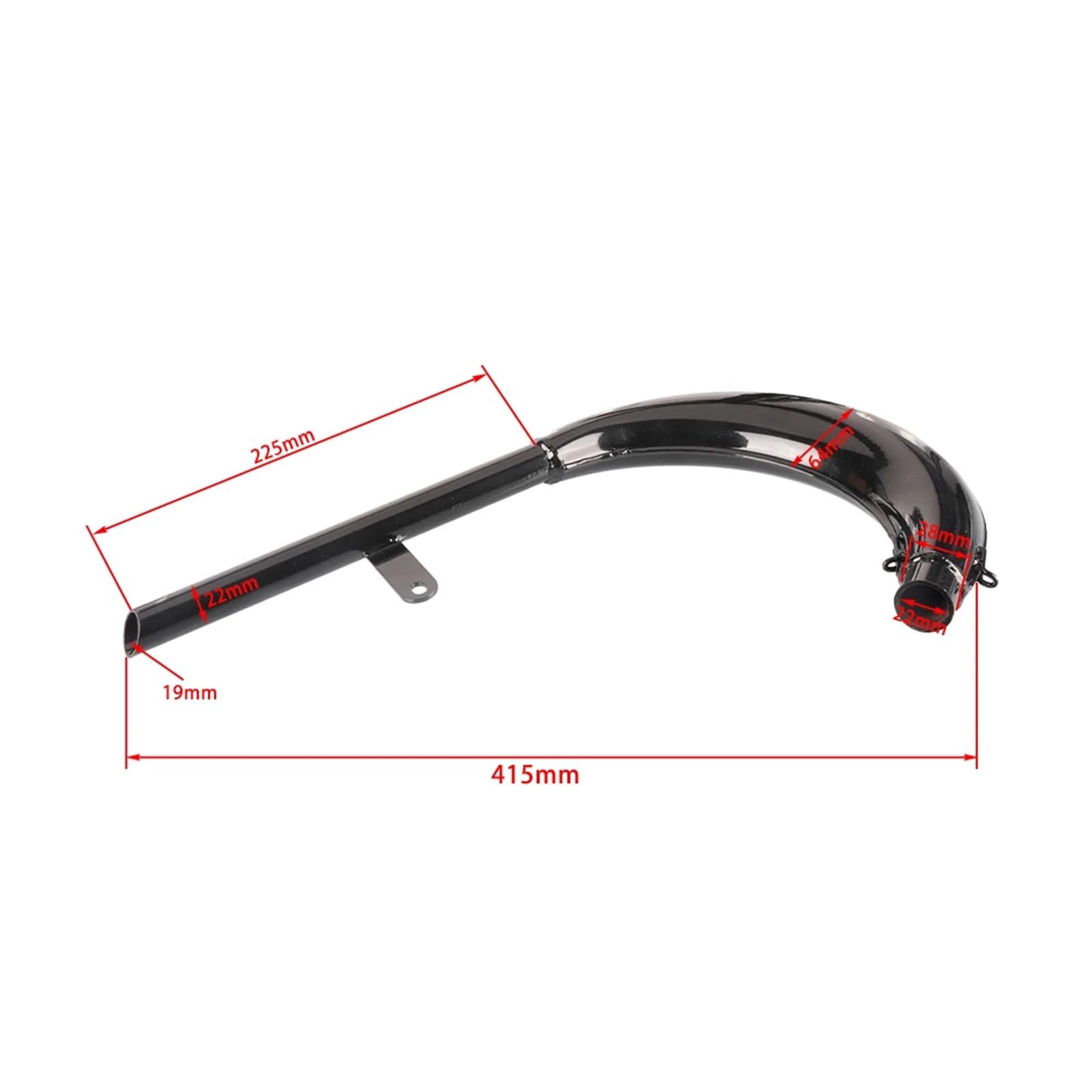 Silenciadores Traseros Escape Silenciador de Escape Tubo Dividido para Motocicleta, Motor Gasolina, Bicicleta motorizada, Piezas para 2 Tiempos, 50 CC, 66, 80 y 100