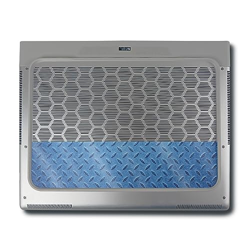 Image of MightySkins Glossy Glitter Skin Compatible with Alienware X16 R1 (2023) Full Wrap Kit - Blue Gridiron | Protective, Durable High-Gloss Glitter Finish | Easy to Apply & Change Styles | Made in The USA