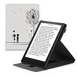 MATERIAL: La cubierta con solapa plegable de color negro / blanco es de piel artificial resistente y protegerá a tu e-reader de la suciedad y arañazos.