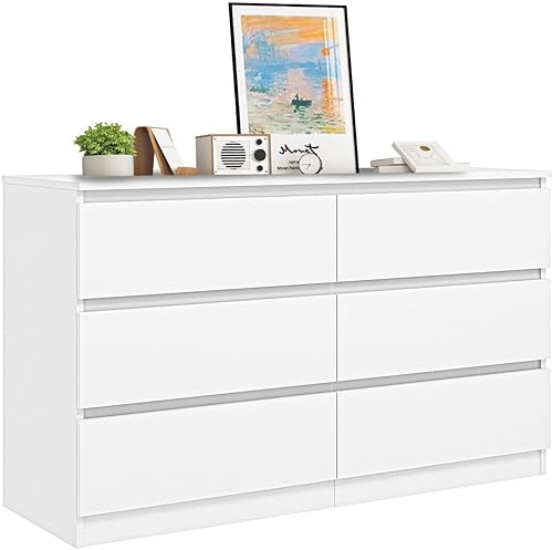 Miniatura 20 de VERYKE Cómoda negra de 8 cajones para dormitorio, cómoda con diseño sin asas para armario, cómoda de madera moderna para dormitorio