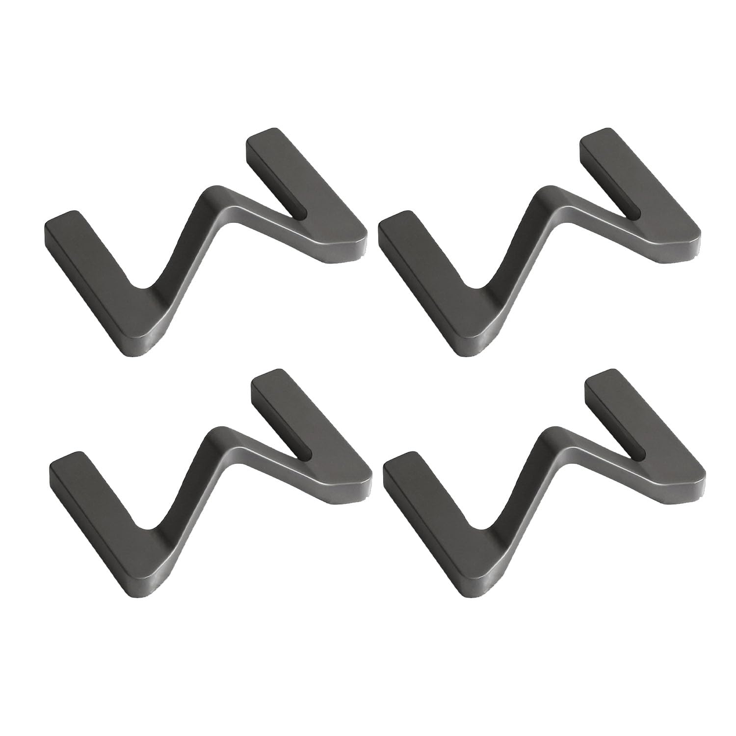 WJXFHTD 4PCS Art Decor Cabinet Pulls, W-Shaped Cabinet Handle Unique Cabinet Hardware Gold Handles for Dresser (Black)