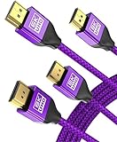Basesailor Cable HDMI 8K 60Hz 1 Metros 1M 2-Pack,48Gbps 7680P Cable HDMI 2.1 Ultra Alta Velocidad para Samsung QLED,Apple TV,Playstation,PS4,PS5,Nintendo Switch,Xbox One X,HDMI 2.0 4K 120Hz HDCP 2.2