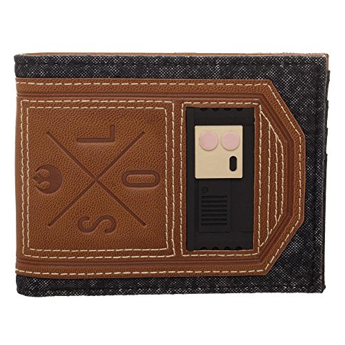 Bioworld Disney Star Wars Han Solo Faux Leather Outlaw Wallet, Bifold Wallet With Character Costume Appeal, Brown, Osfm #TOP26