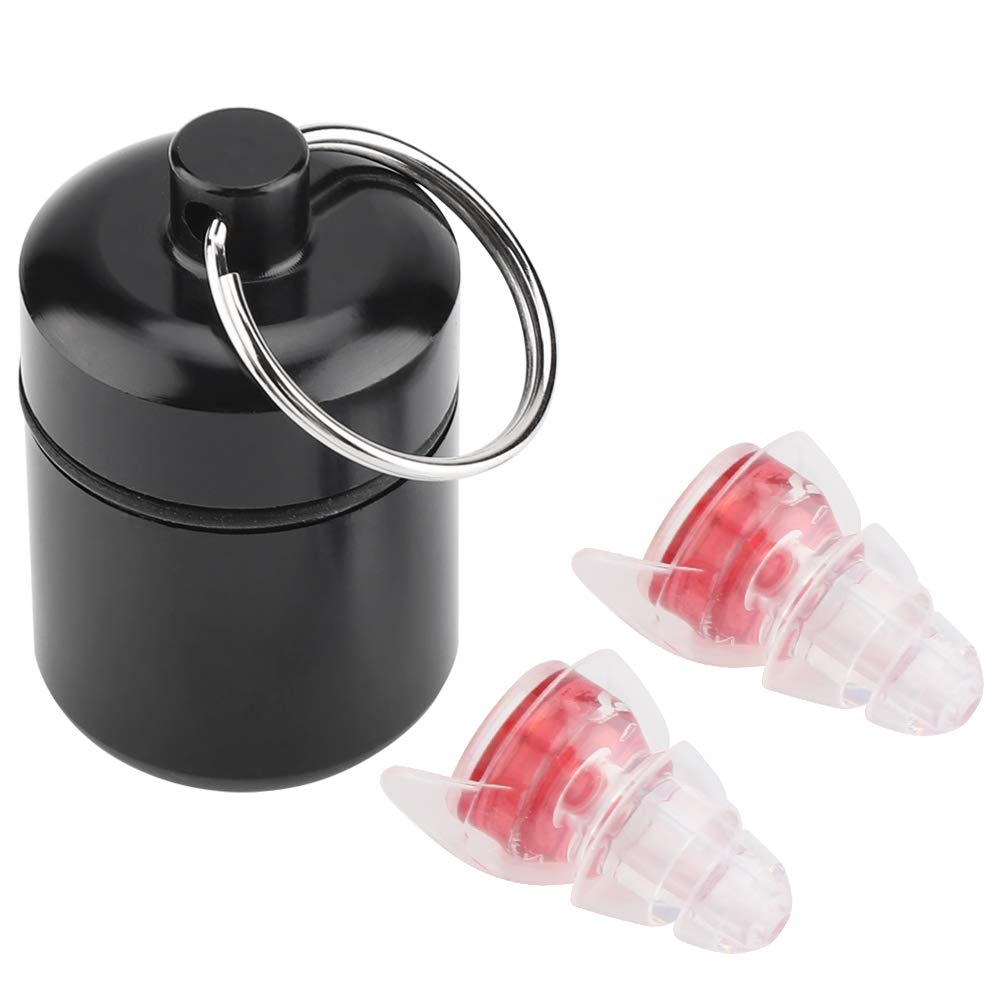 Noise Reduction Anti Noise Earplugs 27dB High Fidelity Hearing Protection for Drummer Party Concert (Red)