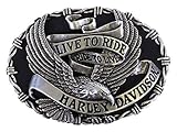 Ihr Harley-Stil steht im Mittelpunkt, wenn Sie die Breezer-Gürtelschnalle tragen, die einen hochfliegenden Adler,