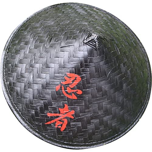 STOBOK Ninja Hat Japan Samurai Hat Cosplay Knight Black Vietnamese Japanese Straw Cone for Garden Farmer Fishing