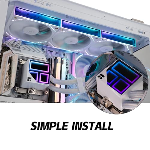 Image of Thermalrlght Frozen Infinity 360 White CPU Aio Cooler,TL-M12W*3 PWM Fans,Computer CPU Water Cooler,ARGB Infinity Mirror,360 CPU Liquid Cooling:LGA1851 /1700 /1150 /1151 /1200 /2011,PC Water Cooling