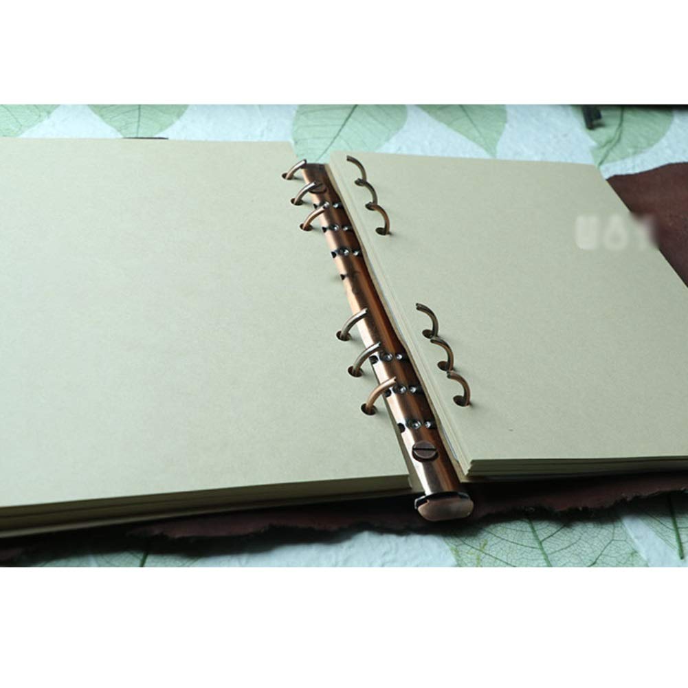 Kompozycja Notatniki Segregator Elegancki notatnik do pisania 6 segregatorów Ring Notatnik z możliwością wielokrotnego napełniania Notatnik A5 Sketch Book Pad (zielony)