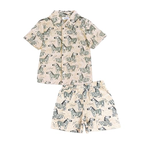 Image of Nautinati Boys Printed Shirt & Short Clothing Set Combo | Age 0-3 Years