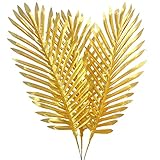 6PCS Artificial Palm Plants Leaves Imitation Leaf Artificial Plants Faux Fake Tropical Large for Home Arrangement Jungle Birthday Party Wedding Decoration Supplies (20