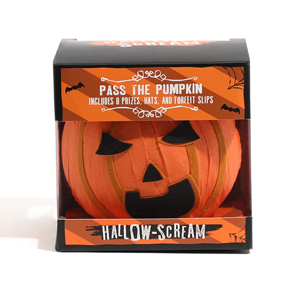 Swan household ® - Halloween Party Kid Children Pass The Pumpkin/Spider Game Includes 8 Prizes, Hats & Forfeit Slips (Pumpkin)