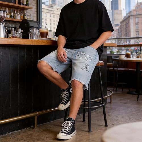Bcnokfc Baggy Denim Skate Shorts