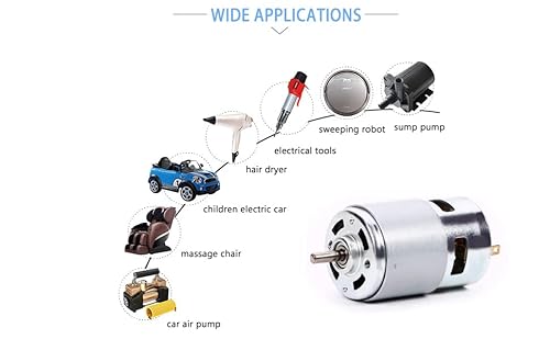 Fielect Dc Motor 12V 13000Rpm Micro Motor Electric Motor Round Shaft For Rc Boat Diy Airplane Toys Model Diy Hobby, 1 Pcs #TOP4