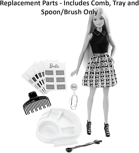 Miniatura 2 de Barbie Piezas de repuesto Mix 'N Color - DHL90 ~ Piezas de repuesto ~ Incluye peine, bandeja y cuchara/cepillo