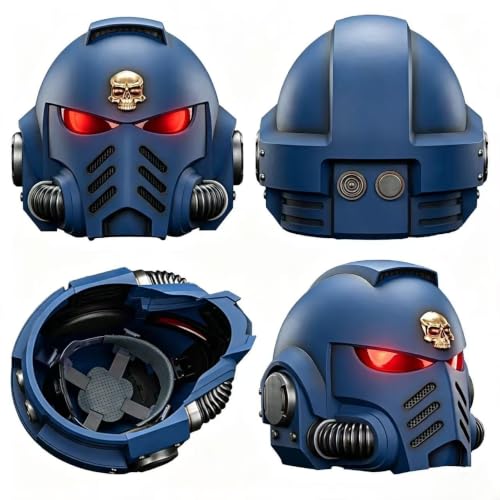BEERISE JOYTOY 1:1 Life Size Wearable Ultramarines Captain MkX Helmet