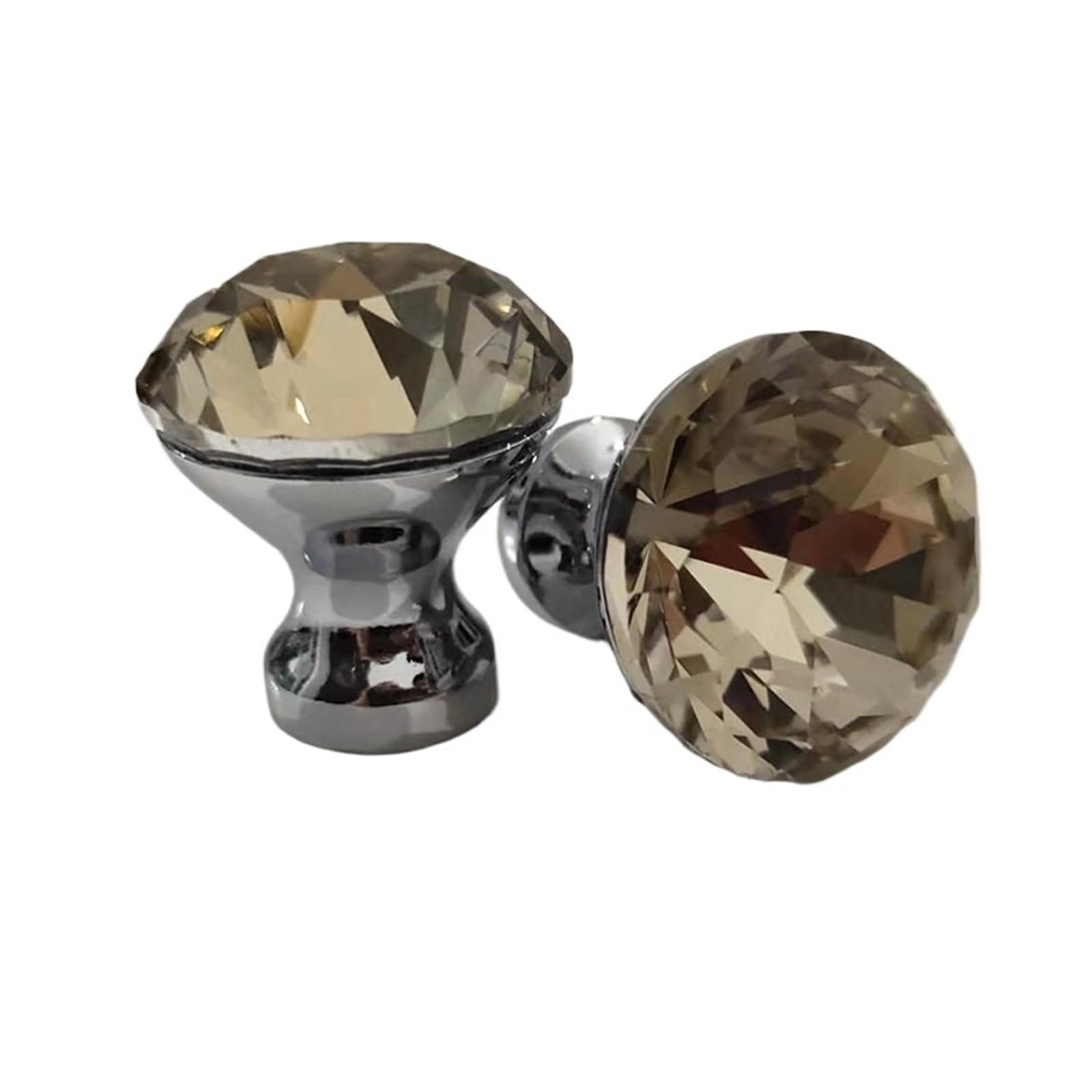 DCUIPG 8pcs Clear Diamond Shape Knob Cupboard Drawer for Dresser Drawers