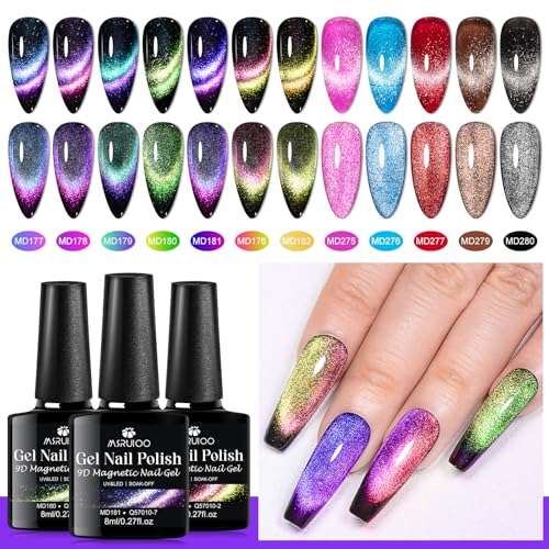 Set de Esmaltes Gel Ojo de Gato 12 Piezas miniatura 5