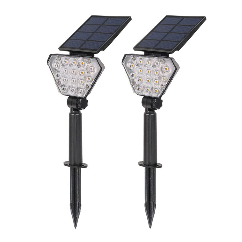 FYZDLAOR Solar Lawn Light, LED Outdoor IP65 Waterproof High-Brightness Tree Garden Light, Floor/Wall-Mounted Dual-Purpose Solar Spotlight 205LM (Daylight White)