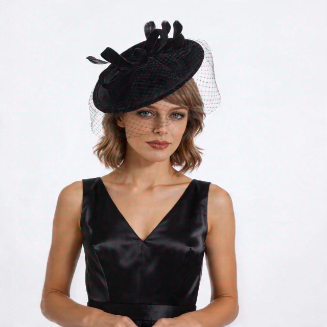 Lawliet Womens Velvet Veil Netting Wedding Occasion Church  display picture 1