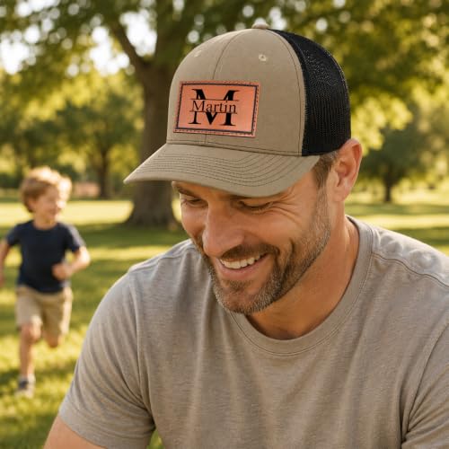 Image of Custom Hats for Men and Women, Personalized Baseball Cap with Leather Patch