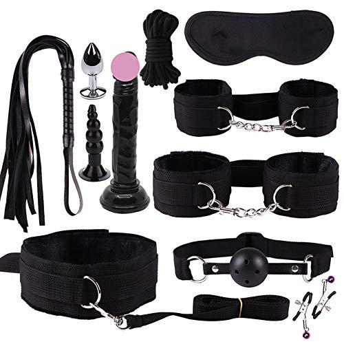 Escolourful Adult Health Six Toys Necklace Handcuffs Whip Vibratoe Vibrant Toys for Couples