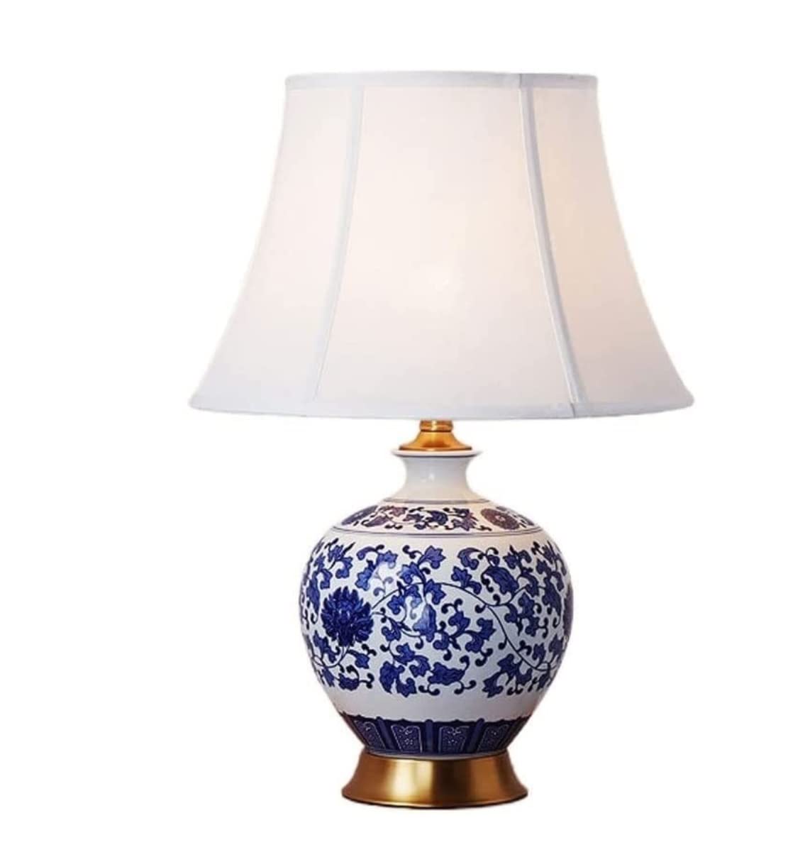 asdchZen Table Lamp Table Lamps For Living Room Traditional Ceramic Table Lamp Pomegranate Bottle Design Nightstand Bedside Desk Lamp For Living Room Study Bedside Lamps Lamp For
