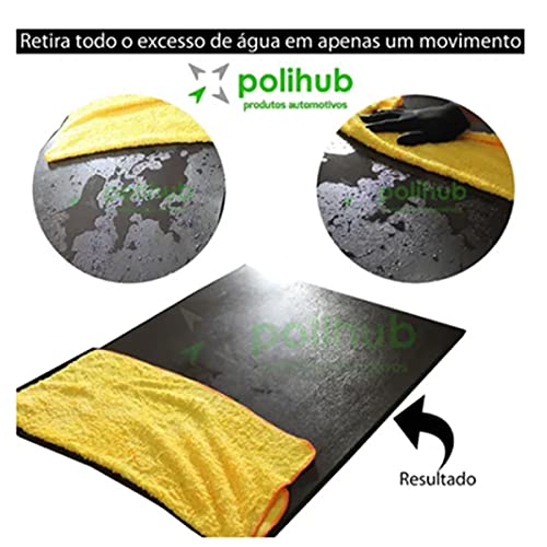 Kit de Flanela de Microfibra Amarelo Ouro 40x60cm (10 unidades) Autoamerica