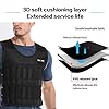 Adjustable Weighted Vest 44LB Workout Weight Vest Training Fitness Weighted Jacket for Man Woman (Included 96 Steel Plates Weights)