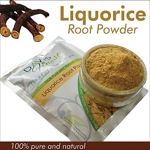Davis Finest Liquorice Root Mulethi Powder, Natural Skin Lightening & Face Brightening Moisturising Facial Mask to Lighten Dark Spots, Blemishes & Discoloration for Clean Clear Even Skin Tone 100g