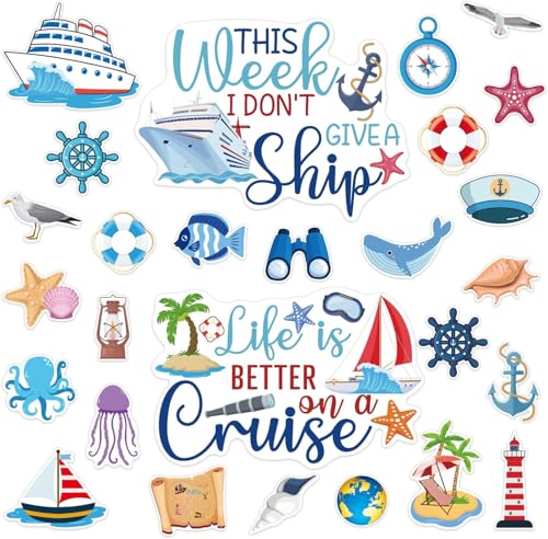 27 imanes decorativos para puertas temática crucero